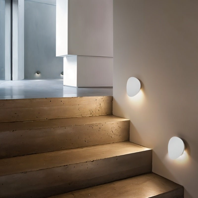 NovaCurve Matte Black And White LED Wall Lamp With Ambient Glow