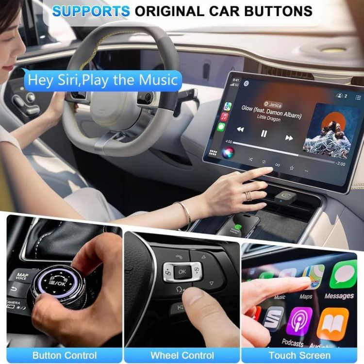 Bezdrátový adaptér CarPlay a Android Auto pro více než 800 vozidel