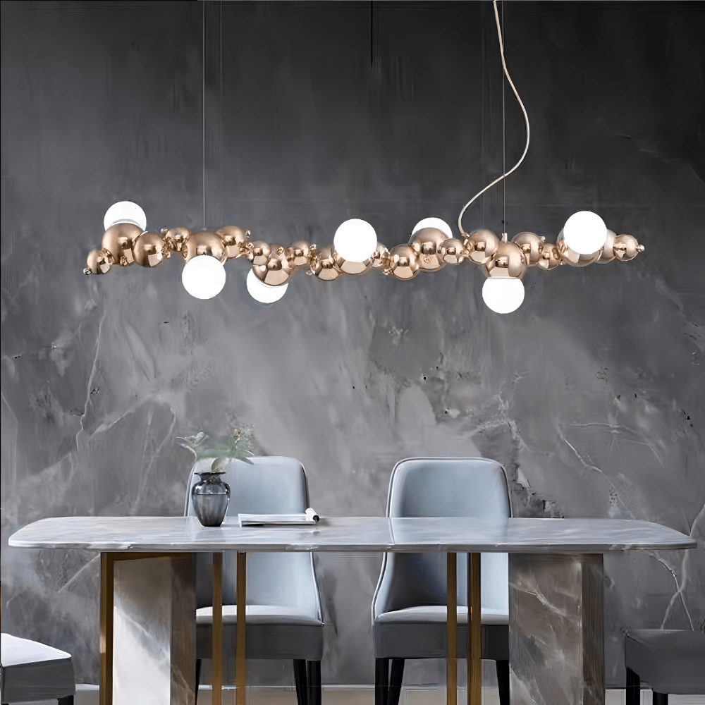 Auric Celestial Orbits Chandelier With Gold Spheres