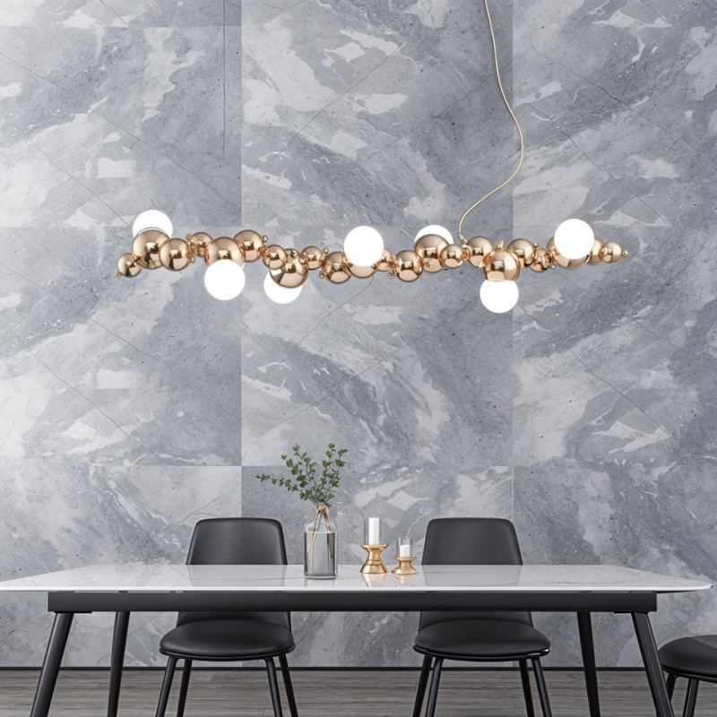 Auric Celestial Orbits Chandelier With Gold Spheres