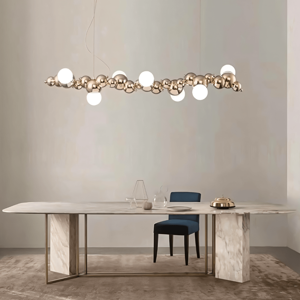 Auric Celestial Orbits Chandelier With Gold Spheres