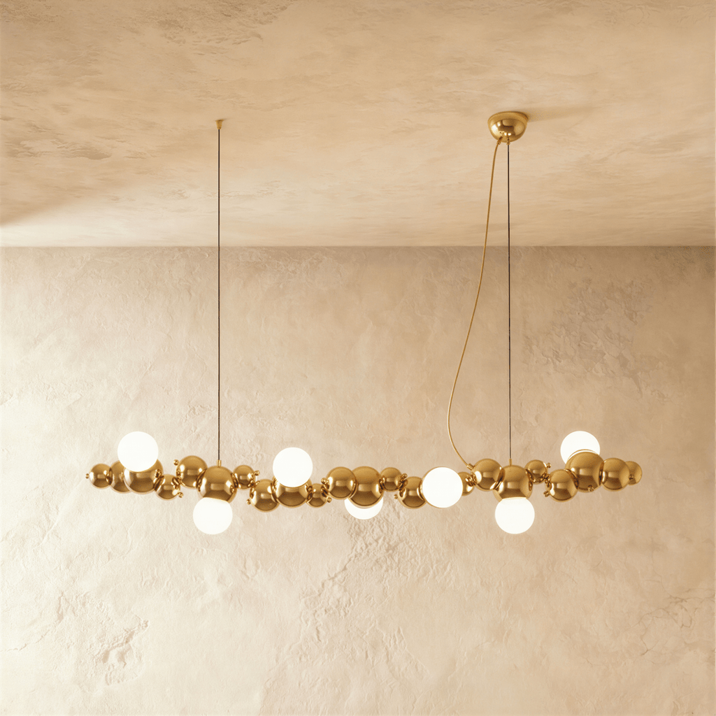 Auric Celestial Orbits Chandelier With Gold Spheres