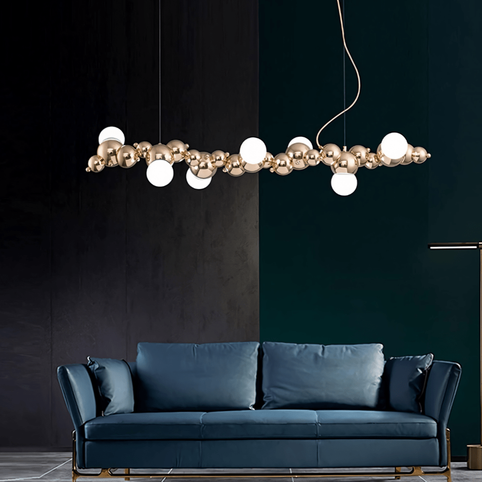 Auric Celestial Orbits Chandelier With Gold Spheres