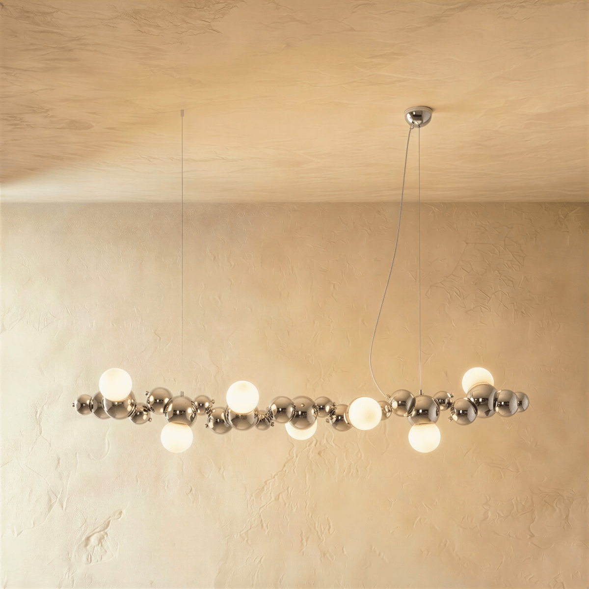 Auric Celestial Orbits Chandelier With Gold Spheres