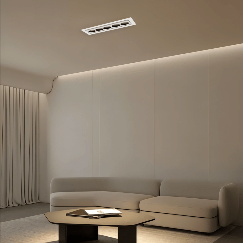 Aurora tenké zapuštěné nastavitelné LED stropní světlo pro moderní stropy