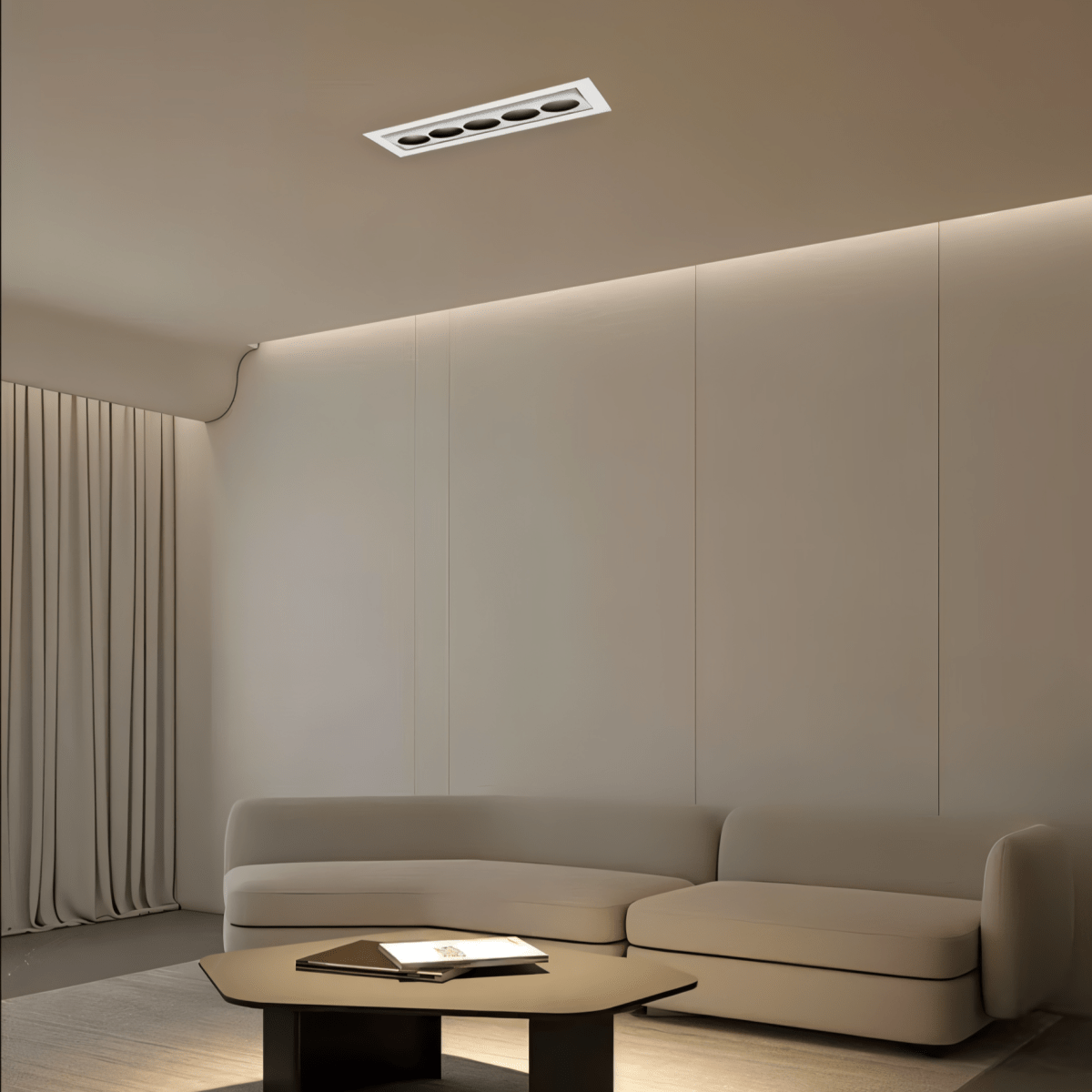 Aurora tenké zapuštěné nastavitelné LED stropní světlo pro moderní stropy