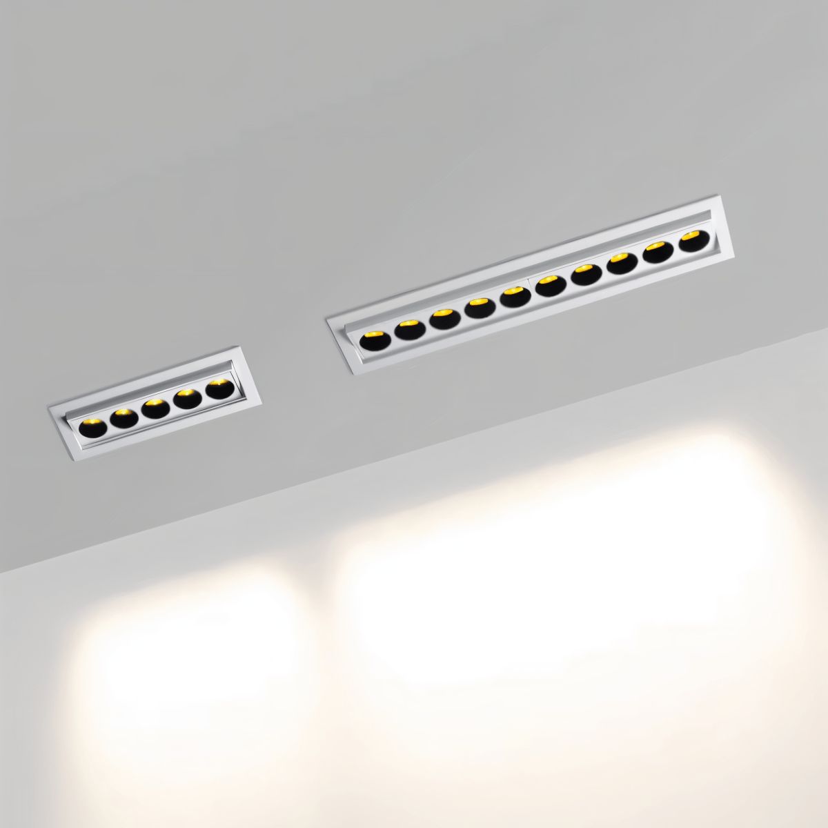 Aurora tenké zapuštěné nastavitelné LED stropní světlo pro moderní stropy