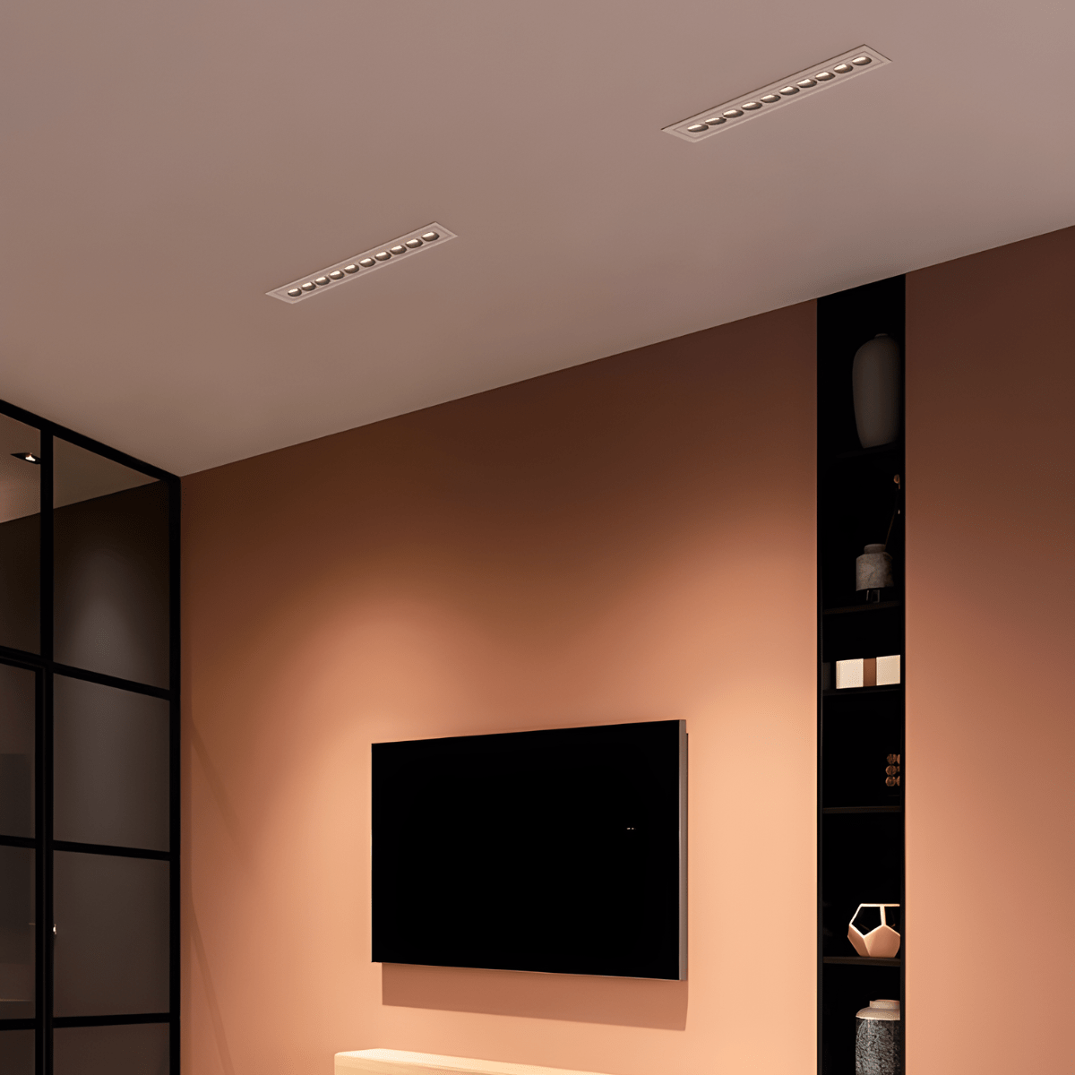 Aurora tenké zapuštěné nastavitelné LED stropní světlo pro moderní stropy