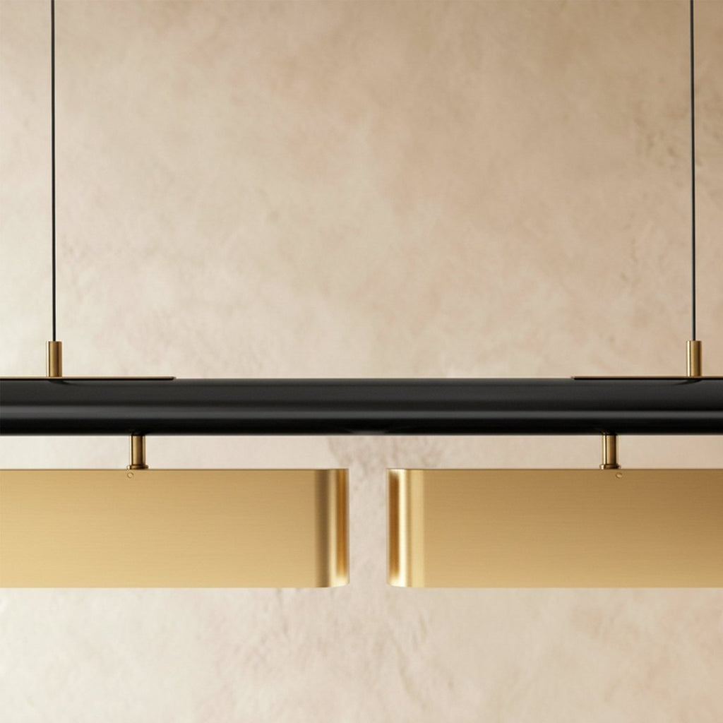 Opal Diffuser HaloBeam Chandelier In Iron And Alloy Finish For Warmth
