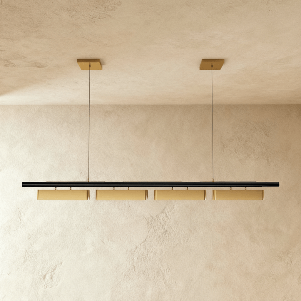Opal Diffuser HaloBeam Chandelier In Iron And Alloy Finish For Warmth