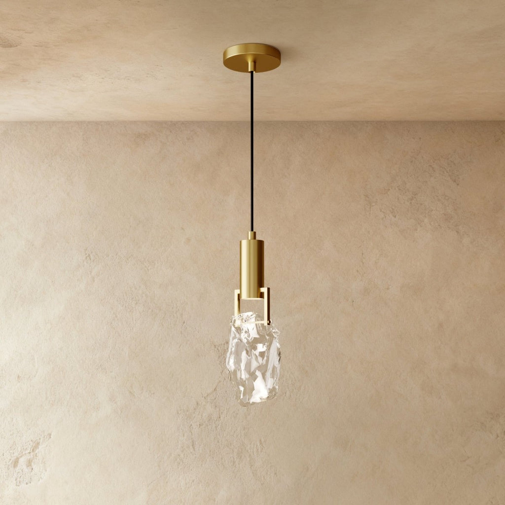 Aurelia Gold Crystal Pendant Light With Soft LED Glow