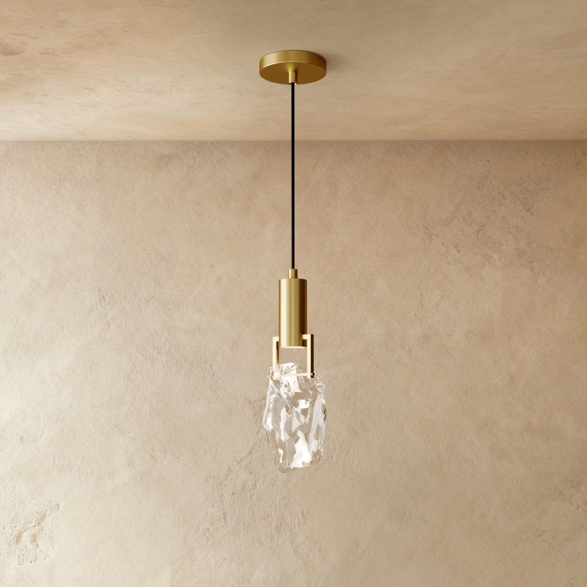Aurelia Gold Crystal Pendant Light With Soft LED Glow