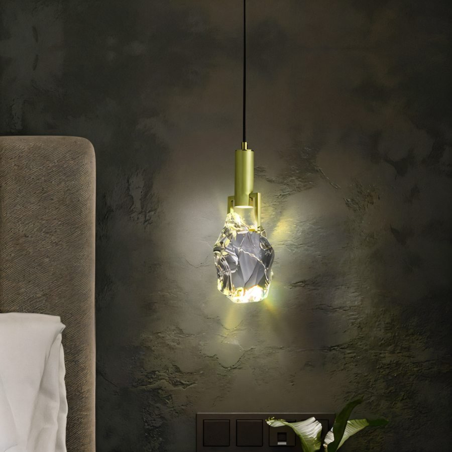 Aurelia Gold Crystal Pendant Light With Soft LED Glow