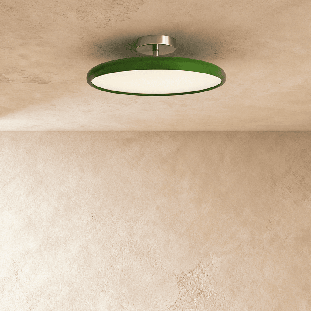 HaloSphere justerbar taklampe med blank sirkulær ramme