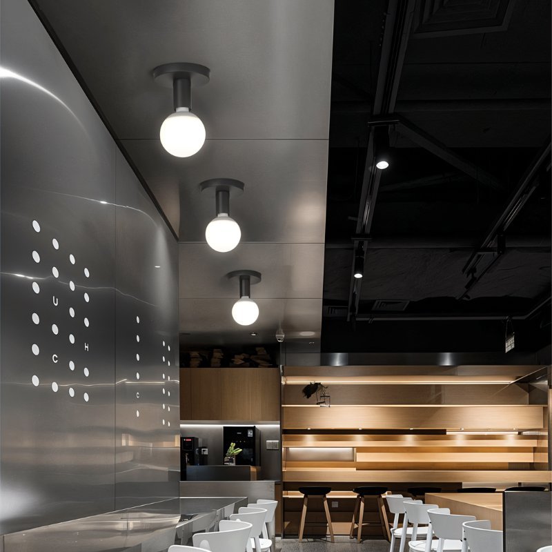 NovaLattice Minimal LED Ceiling Light in Black or White