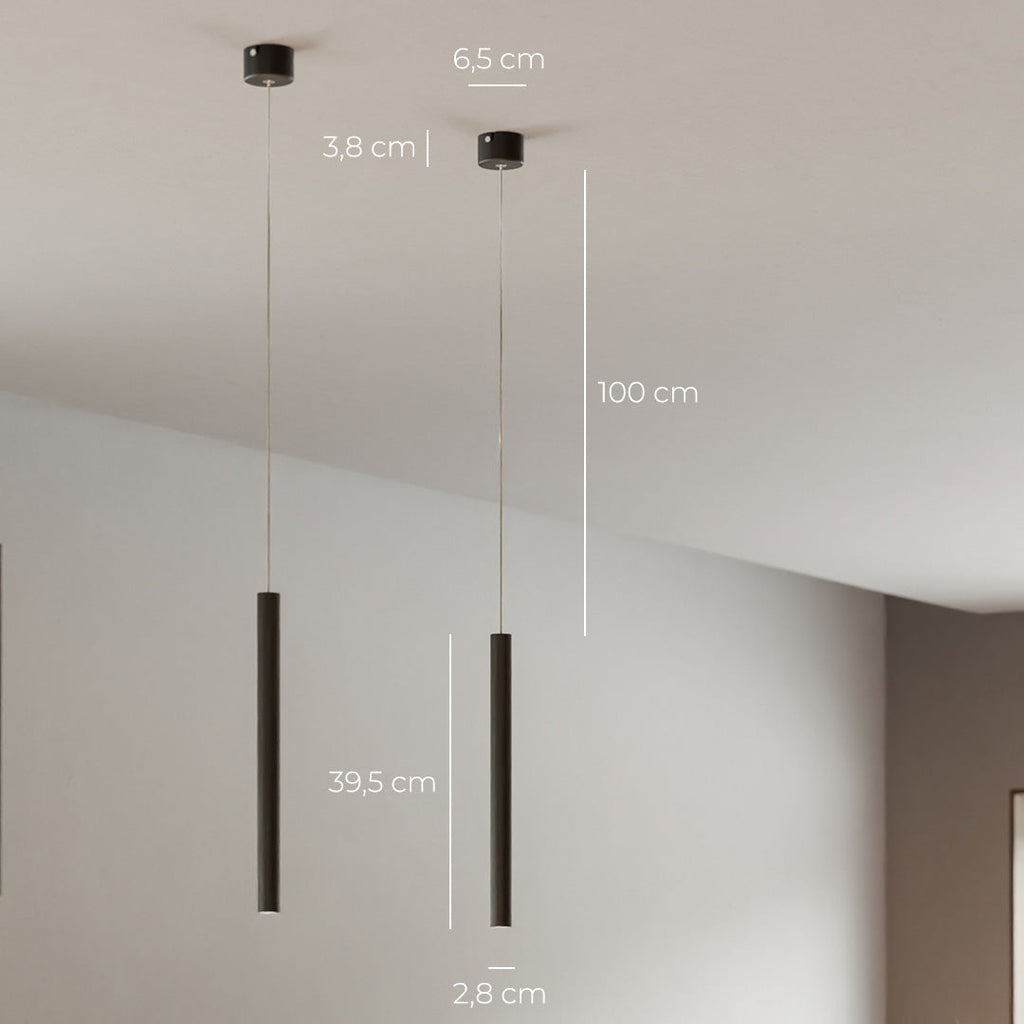 Minimalistické hliníkové závěsné svítidlo AeroLume, teplé LED světlo 2700 K