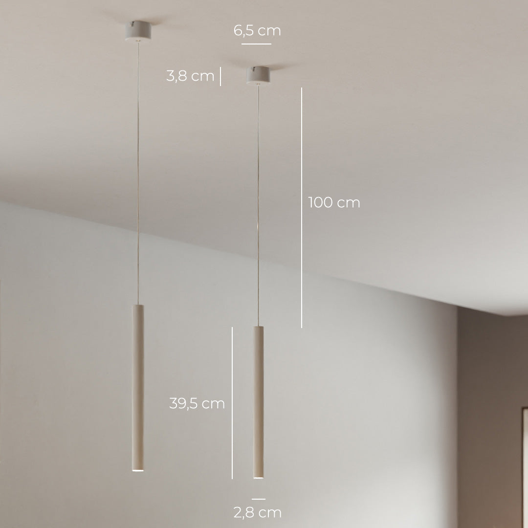 Minimalistické hliníkové závěsné svítidlo AeroLume, teplé LED světlo 2700 K