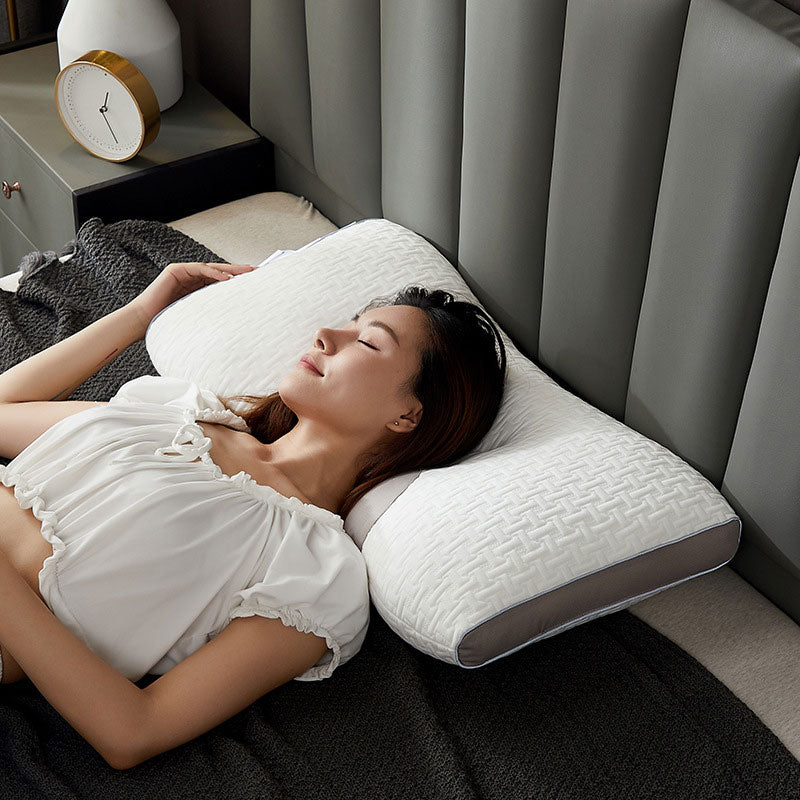 Oreiller cervical ergonomique hybride AstraNest pour les personnes dormant sur le côté ou sur le dos