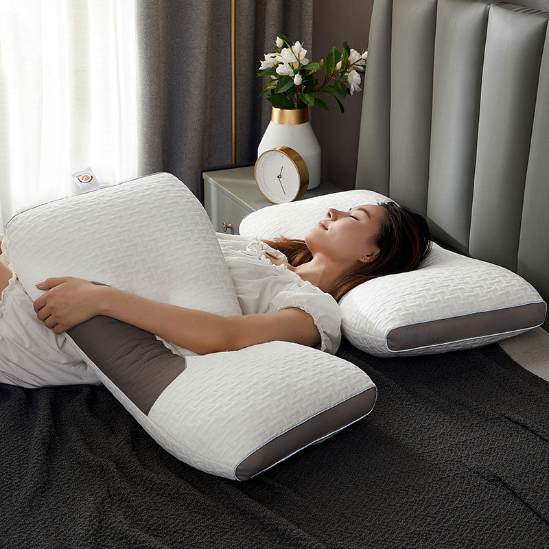 Oreiller cervical ergonomique hybride AstraNest pour les personnes dormant sur le côté ou sur le dos