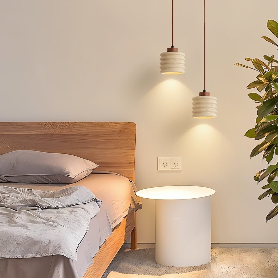 TerraWabi Travertine Pendant Light For Rustic Minimalist Interiors