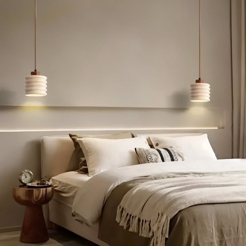 TerraWabi Travertine Pendant Light For Rustic Minimalist Interiors