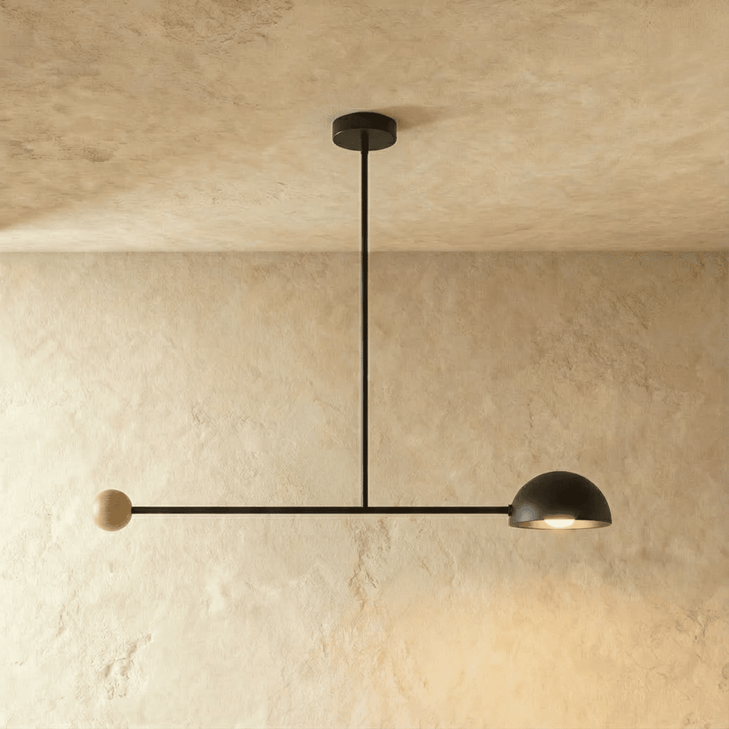 NovaOrb Hovering Kinetic Pendant Chandelier With Wood Steel And Glass Orbs