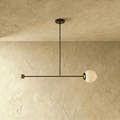 NovaOrb Hovering Kinetic Pendant Chandelier With Wood Steel And Glass Orbs