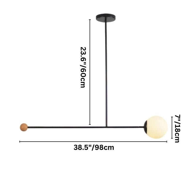 NovaOrb Hovering Kinetic Pendant Chandelier With Wood Steel And Glass Orbs
