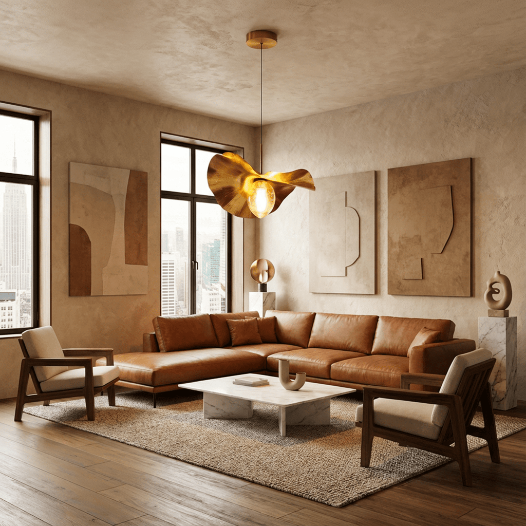 Copper Glow pendellampa med justerbar sladd för modern stämning
