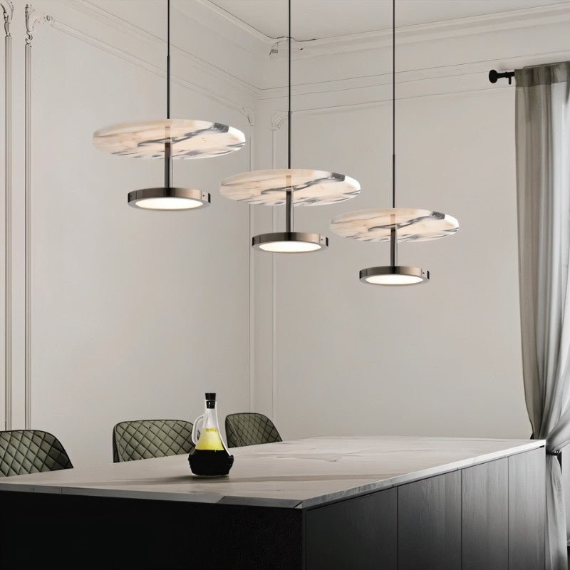 Stoneweave Pendant Light With Adjustable Cord And Natural Stone Diffuser
