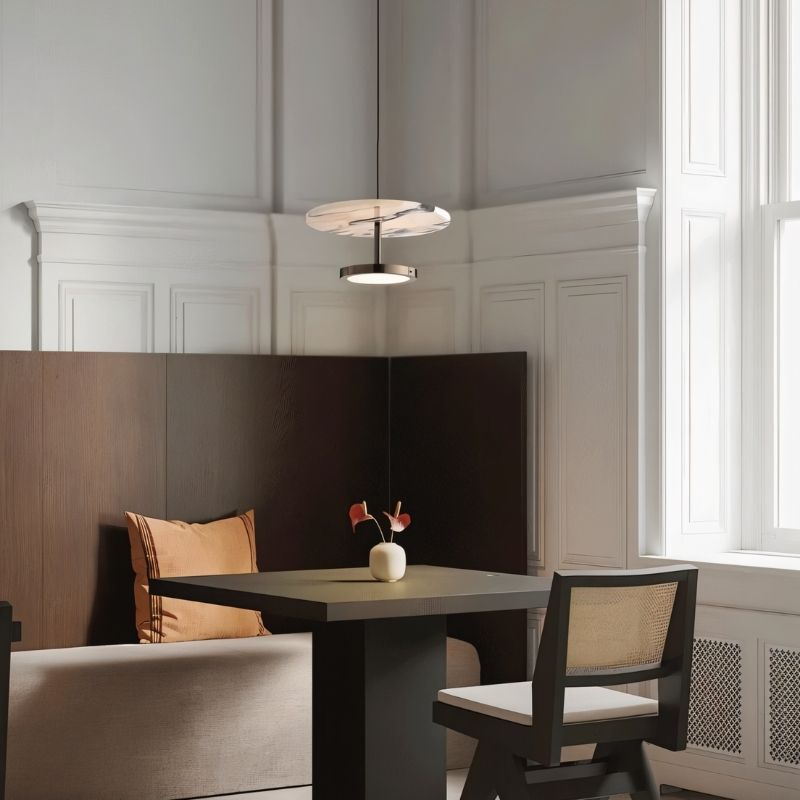 Stoneweave Pendant Light With Adjustable Cord And Natural Stone Diffuser