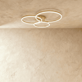 HaloLink tre-ringet loftslampe i moderne jern og akryl