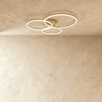 HaloLink tre-ringet loftslampe i moderne jern og akryl