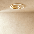 HaloLink tre-ringet loftslampe i moderne jern og akryl