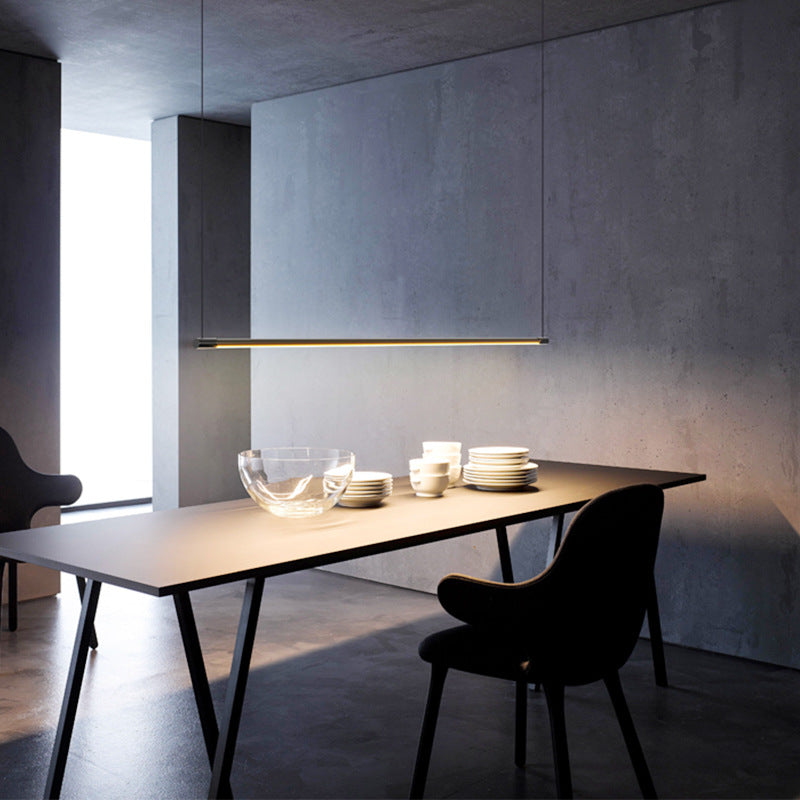 Zynar Minimalist Linear Pendant Light, Black | Fioriscas