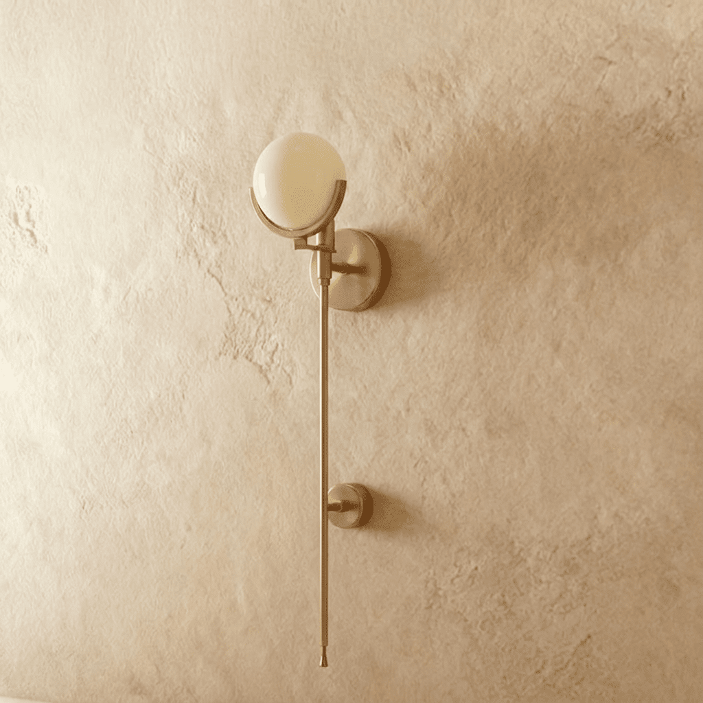 Aurea Brass And Alabaster Wall Light With Warm Ambient Glow