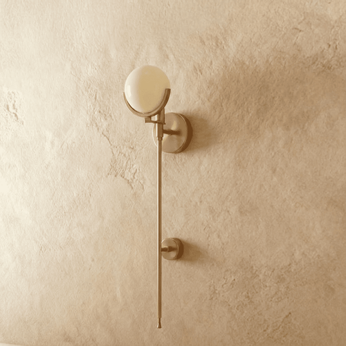 Aurea Brass And Alabaster Wall Light With Warm Ambient Glow