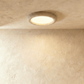 Yellow Travertine Flush Mount Ceiling Light for Modern Interiors