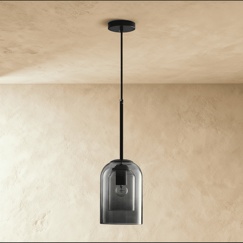 BrassEdge Double Glass Pendant Light With Adjustable Cable