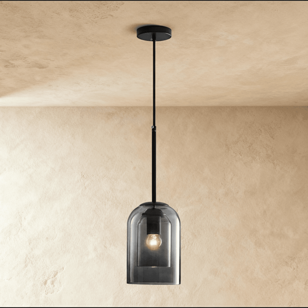 BrassEdge Double Glass Pendant Light With Adjustable Cable