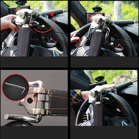 Steering Wheel Anti-Theft Lock Bar, SentinelGuard Pro Car Security