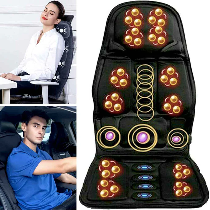 Vyhřívaný masážní polštář LumaRelief Elite s osmi vibračními motorky
