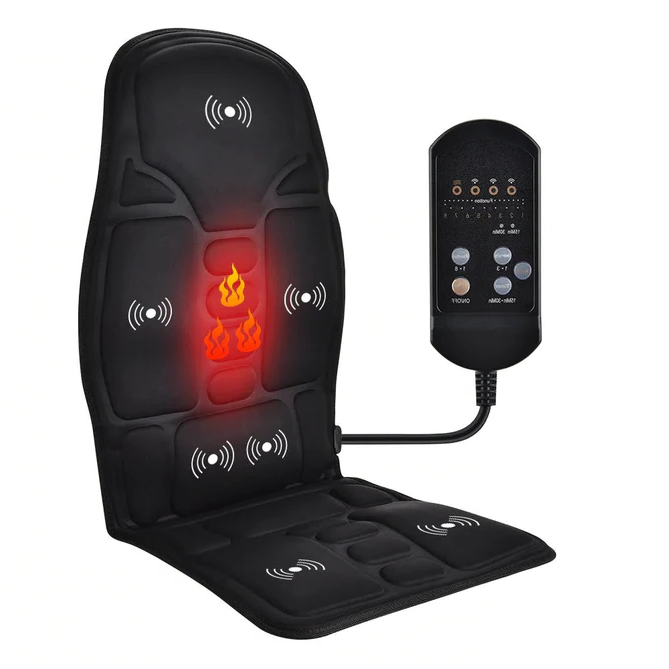 Vyhřívaný masážní polštář LumaRelief Elite s osmi vibračními motorky