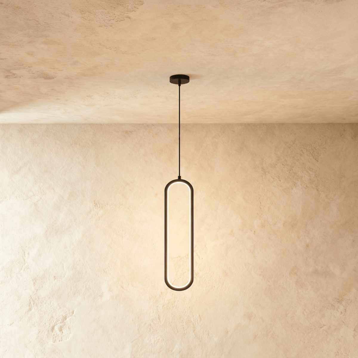 Lakkozott alumínium ovális LED függeszték modern otthonokhoz