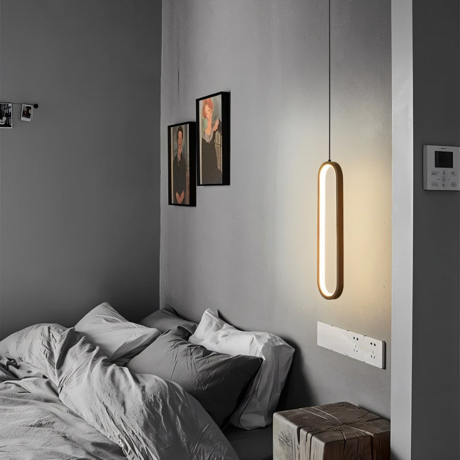 Lakkozott alumínium ovális LED függeszték modern otthonokhoz