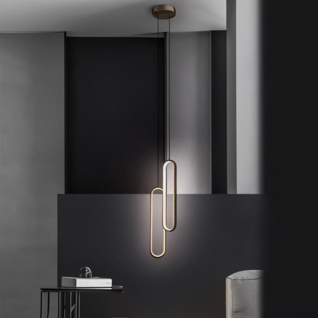 Lakkozott alumínium ovális LED függeszték modern otthonokhoz