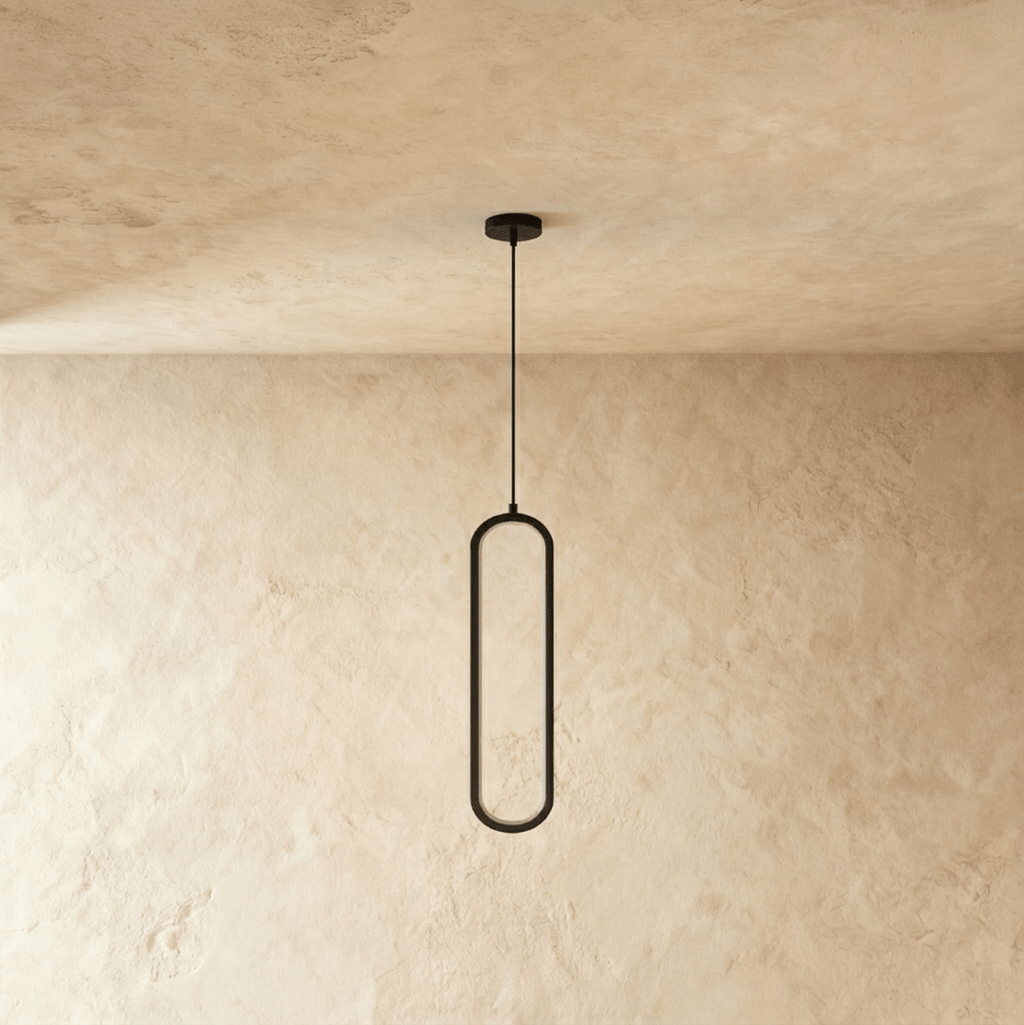 Lakkozott alumínium ovális LED függeszték modern otthonokhoz