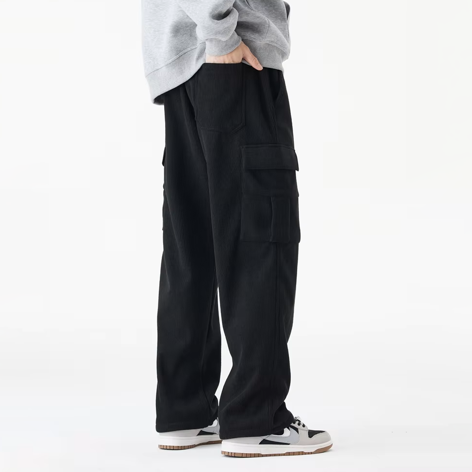 Cordhose mit Fleece-Futter, gerade geschnitten für den Alltag