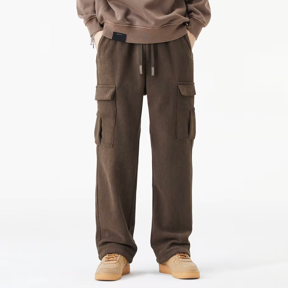 Cordhose mit Fleece-Futter, gerade geschnitten für den Alltag