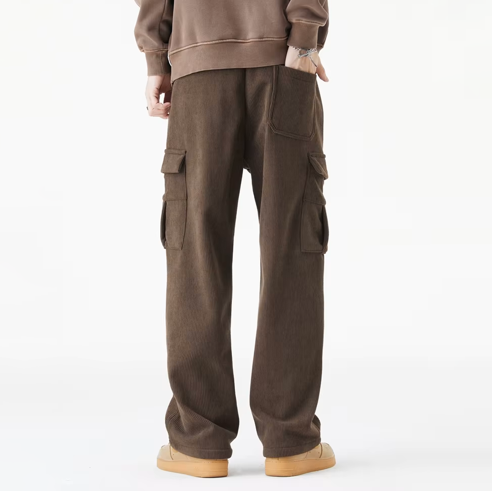 Cordhose mit Fleece-Futter, gerade geschnitten für den Alltag